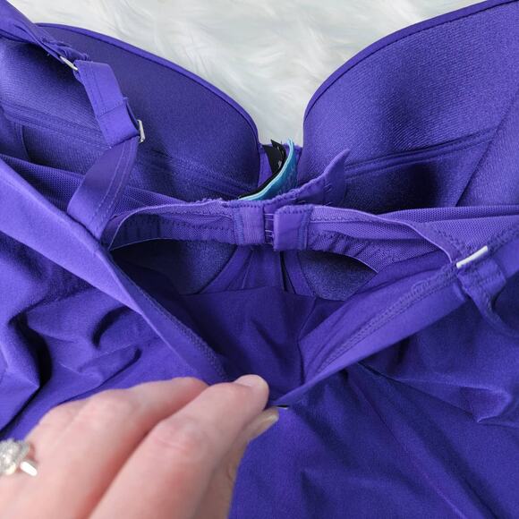 Panache Purple Tankini Top Sz 32G UK - Picture 9 of 11